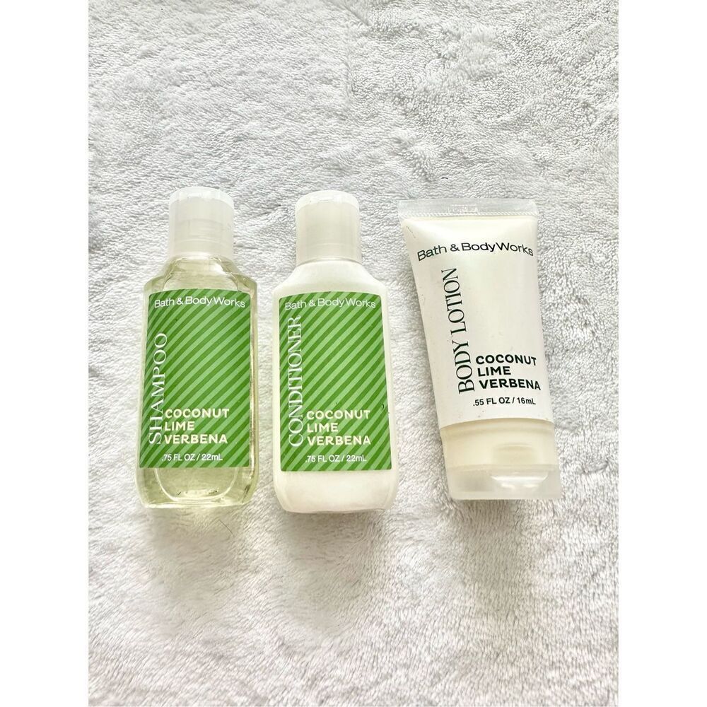 Bath & Body Works COCONUT - LIME VERBENA - shampoo, conditioner, and lotion